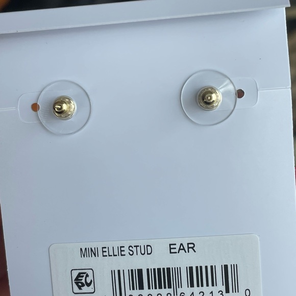 NWT- Kendra Scott Mini Ellie Stud Earrings, Gold Turquoise - Picture 2 of 2